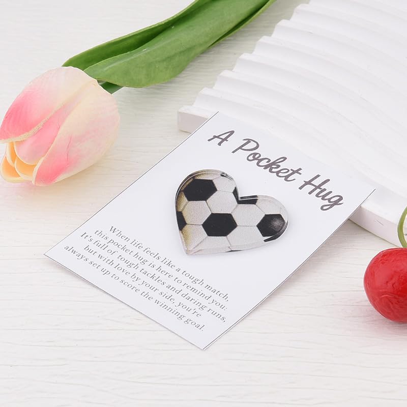 Inspirational Soccer Heart Pocket Hug Token for Soccer Player Hugs Token - color: Soccer