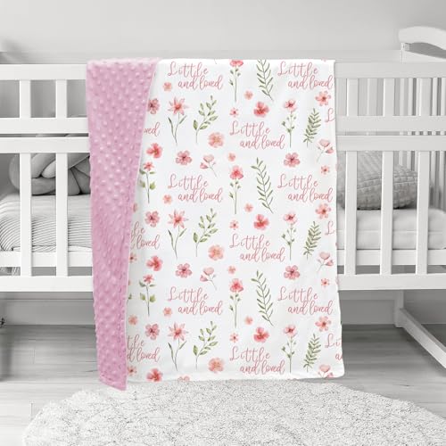 Fleece Baby Blankets for Girls & Boys, Infant Toddler Blanket - color: A Pink Floral