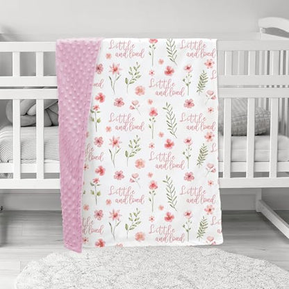 Fleece Baby Blankets for Girls & Boys, Infant Toddler Blanket - color: A Pink Floral