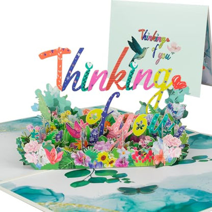 3D Colorful Flower Thinking Of You Card, - color: thinking of you