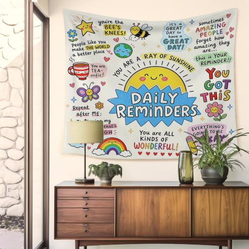 HUGANE Boho Sunshine Daily Reminders Tapestry Wall Decor 50x60 Inch - color: colour-05