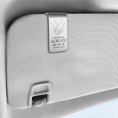 Matthew 28:20 Car Visor Clip, Bible Verse Gifts for Husband Wife