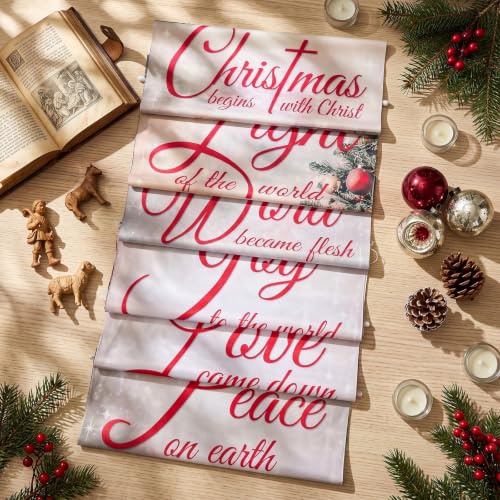 Tegeme 6 Pcs Church Banners Scripture Sanctuary Wall,Christmas and Hole - style: Christmas and Hole