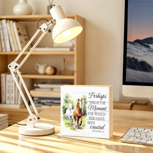 Perhaps This Is The Moment for Which You Have Wood Box Sign 5.9*5.9 - color: white018