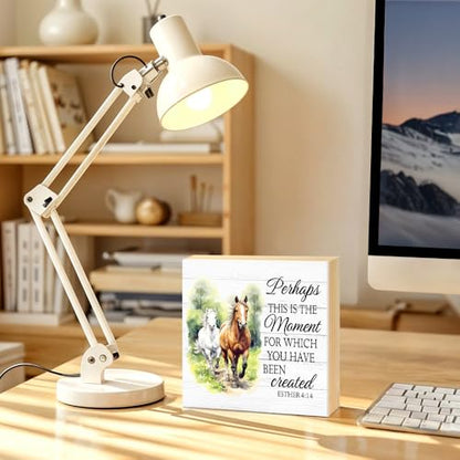 Perhaps This Is The Moment for Which You Have Wood Box Sign 5.9x5.9 - color: white018