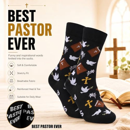 7 Pcs Pastor Appreciation Gifts for Men, Black - color: Black