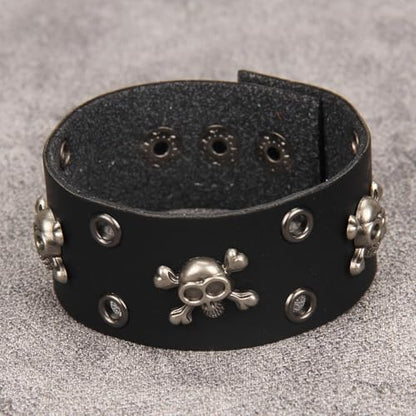 Jeilwiy Punk Rock Gothic Black Rivet Leather Spiked Necklace Collar Neckband Leather Choker Necklace for Women Mom Gifts Adjustable - color: HGB150-Black