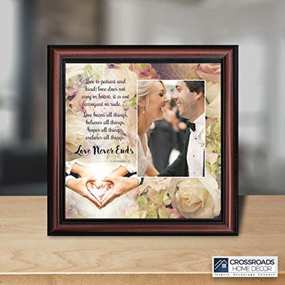 I Corinthians 13 Picture Frame, The Love Chapter Scripture, Christian Wedding Gift, Religious Anniversary Frame, Inspirational Bible Verse, Christian Home Decor, Fits a 4”x6” Photo