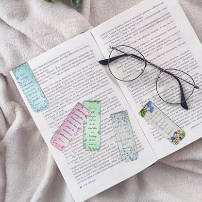 VANRA 48 Pieces Bible Verse Magnetic Bookmarks with Full Scripture (Floral) - style: Floral