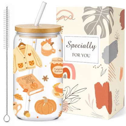 Fall Reading Tumbler Pumpkin Spice Cup with Lid Straw - style: fall reading