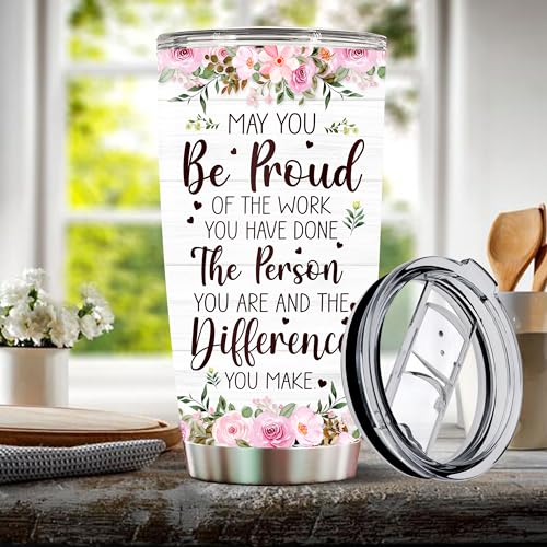 Personalized Happy Retirement Tumbler Travel Cup Coffee Mug Insulated Stainless Steel 20oz With Lid Gifts for Coworker Friend Teacher Boss Dad Mom Doctor Women Men - color: RETIREMENT
