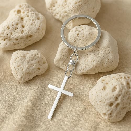 Cross Keychain – Cool Keychains Gifts for Christian, Baptism, Holidays, Keychains for Car Keys - color: Cross12