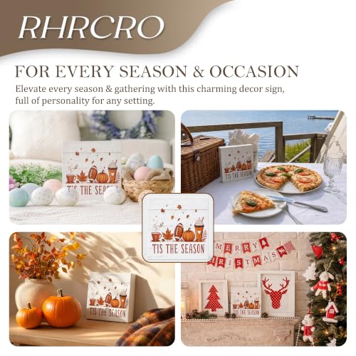Rustic Fall Pumpkin Decor Wooden Box Sign - color: Fall-16
