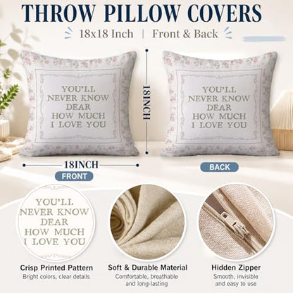 Christian Bible Throw Pillow Covers 18x18 Inch - color: White-dear