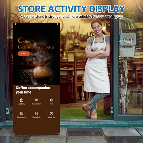 USCNC X Banner Stand Adjustable Fit Banner 23 x 63 to 32 x 78 Inch(STAND ONLY), Portable Travel Bag,Suitable for advertising, stores, exhibitions, restaurants, events, birthday parties, and other occasions (3 Pack) - size: 3 Pack