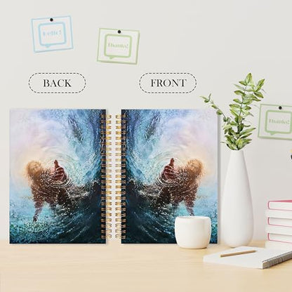 Christian Jesus Notebook, Hand of God Jesus Journal, Bible Verse Journaling, Religious Scripture Journal, Church Notes Notebook, Christian Faith Gifts for Women Men, 5.5x8.3 - color: YhSj 3