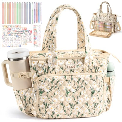 Large Bible Tote Bag for Women Bible Cover Case, Quilted Church Tote Bags