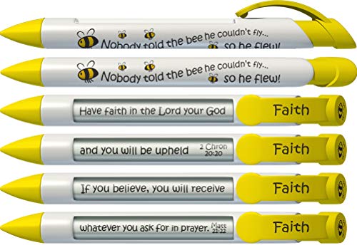 Greeting Pen Bible Verse Pen-Faith Rotating Message 6 Pen Set 37104