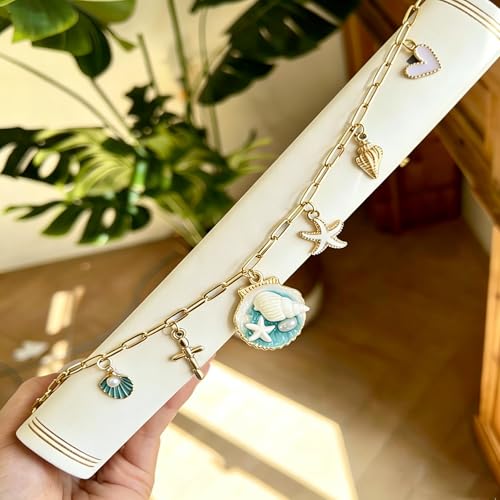 Bible Charm Chain, Christian Bible Accessory Faith Gift, Scripture Bookmark, Bible Jewelry Religious Decor for Study (Style-C) - style: Style-C
