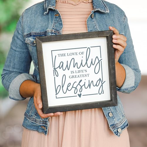 Simply Said, INC Rustic Frames Family Decor, Life's Greatest Blessing, 10 inch Wood Sign, Made in USA, RF1539 - color: Love Of Family Blessing