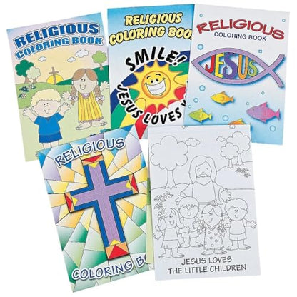 Fun Express Bible Coloring Book for Kids Set of 72