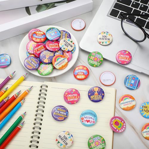 Yinkin 240 Pcs Button Pins, Classroom Rewards - style: Various Styles