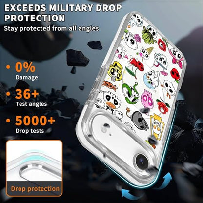 for iPhone 17 Air Case [Compatible with Magsafe],Girls Women Clear Magnetic Case Silicone Shockproof Protective Cover with Pattern Aesthetics Skull Skeleton - color: Aesthetics Skull Skeleton, size: iPhone 17 Air