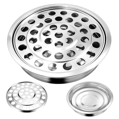 Communion Trays Holds Up to 40 Cups, Stainless Steel Communion Set for Church Communion Bread and Wine Service, Stackable Tray (Silver, Lid, Cups Not Included) - color: 1pcs Silver Wine Tray