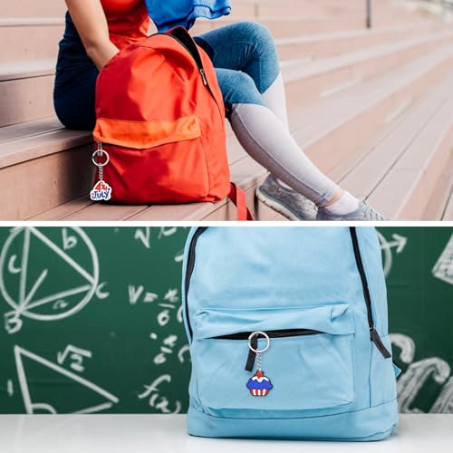 Cute Keychain Bulk,Cute Key Chain for Car Keys Purse Bag Rewards - color: America-30