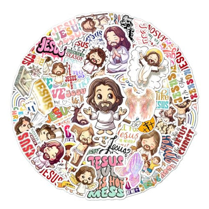 108 Pcs Inspirational Christian Stickers, Waterproof Vinyl Religious Bible Verse Jesus Stickers for Water Bottles, Laptops, Journaling, Scrapbooks, Motivational Faith Decals Gifts - color: Inspirational Christian