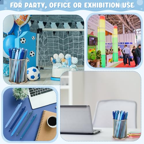 100 Pcs Ballpoint Gel Pens Bulk Retractable, Blue Series - style: Blue Series