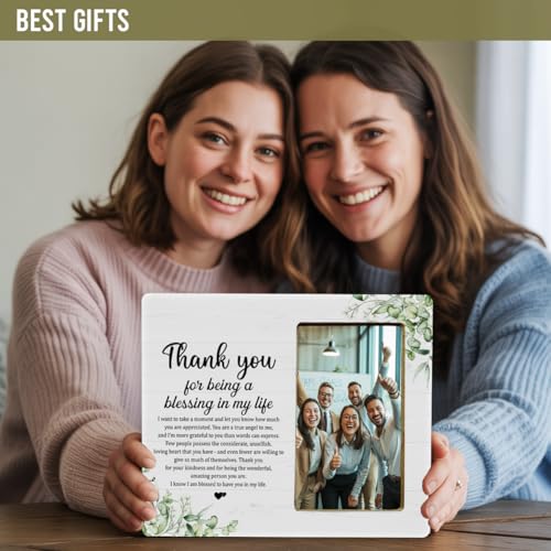 Thank You Gifts Picture Frame for Friends Women Men, Thank You for Being a Blessing in My Life Picture Frame - color: Blessing