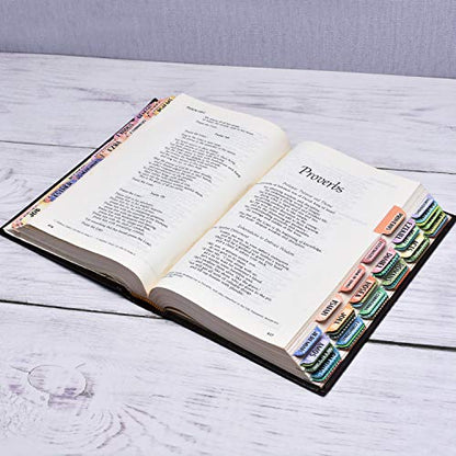 Bible Index Tabs New & Old Testament Tabs Matte Laminated Floral Design, Bible Journaling Supplies - 122 Pcs (Polka Dots) - color: Dots