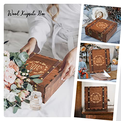 AW BRIDAL Bridal Shower Gifts Mr and Mrs Wedding Keepsake Box for Couples - color: Mr & Mrs