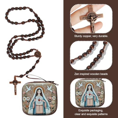 Catholic Rosary Beads, Rosarios Cross Pendant Decorative Prayer Box - color: Style-10