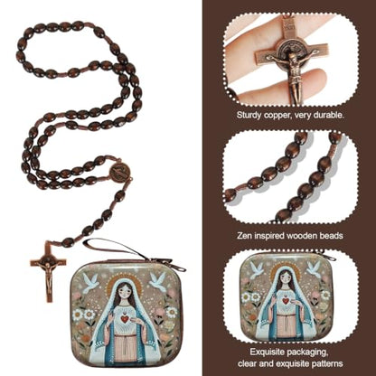 Catholic Rosary Beads, Rosarios Cross Pendant Decorative Prayer Box - color: Style-10