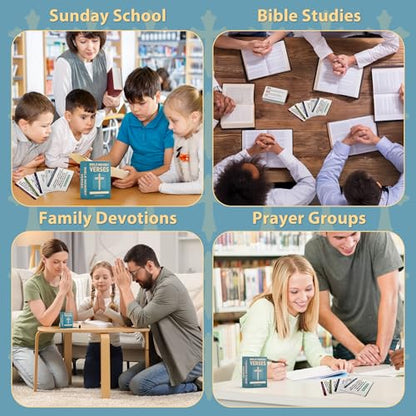52-Week Bible Memory Verse Flash Cards-Weekly Scripture Cards (ESV), Prayer Cards for Individual or Group Bible Study- Contain Engaging Questions, Bible References, Prayer Prompts