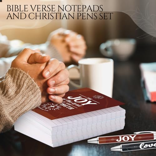 Gueevin 72 Pcs Christian Pens Notebook Gifts Bulk for Back to School