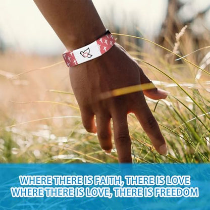 Christian Bracelet - Daily Bible Verse Bracelets For Women (Pink) - color: Daily Bible Bracelet Pink