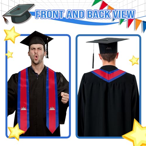 Graduation Flag Stole Sash Scarf Day Gifts - color: Cambodia Flag