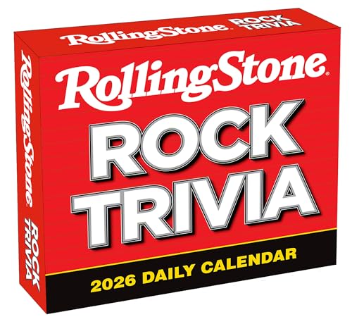Rolling Stone Rock Trivia 2026 Daily Desk Calendar: Boxed Page-a-Day Music Quiz Calendar with Day-to-Day Rock History, Legends & Iconic Moments - color: Rolling Stone Rock Trivia