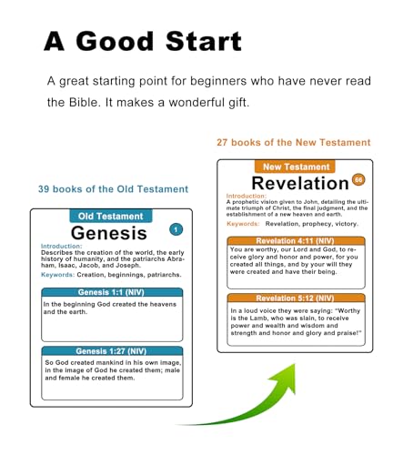 Bible 66 Books Flash Cards: 330 Popular Verses & Essential Information About Each Book
