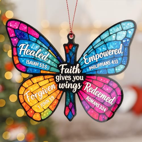Butterfly Gifts for Women – Butterfly Suncatcher Inspirational Spiritual Gifts for Women 2026 for Christmas Mothes Day, Christian Gift Religious Gift Women Birthday Gifts, Valentines, Mothers Day - color: Butterfly 1