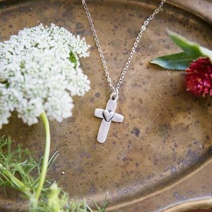 Sterling Silver Cross Pendant Necklace Faith Jewelry Gift For Him and Her - color: Cross Of Faith