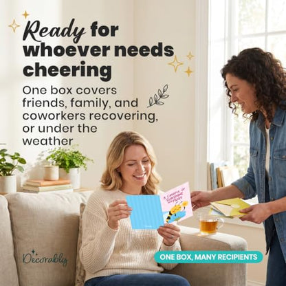 Decorably 24 Pack 4x6in Vibrant Friends Get Well Cards with Envelopes