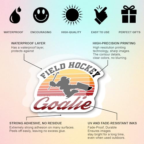 BEATRI Ice Hockey Stickers 50Pcs Waterproof Vinyl Hockey Decor - color: Hockey Stickers