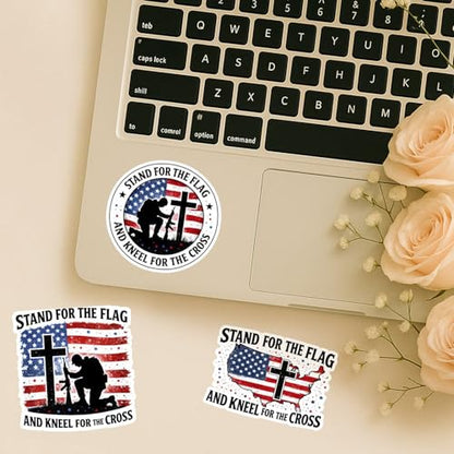 Christian Car Decal Jesus Saves - American Flag Distressed Waterproof - color: Patriotic Military Stickers