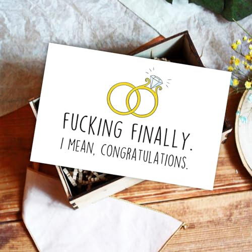 Humor Wedding Card for the Couple, Sarcastic Congrats Card for Bride & Groom, Funny Wedding Shower Card, Engagement Car, Marriage Congratulations Card - color: 3-32