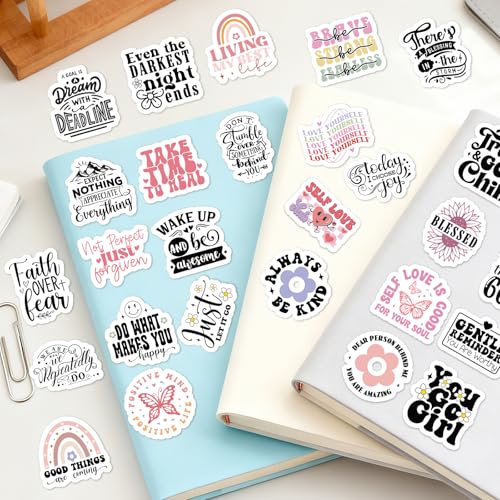 Boho Motivational Stickers for Adults - 100 Pcs Bible Verse Water Bottle Stickers, Religious Inspirational Waterproof Scrapbook Decals, Vinyl Sticker for Laptop Phone Journaling Skateboard - style: Bohemian