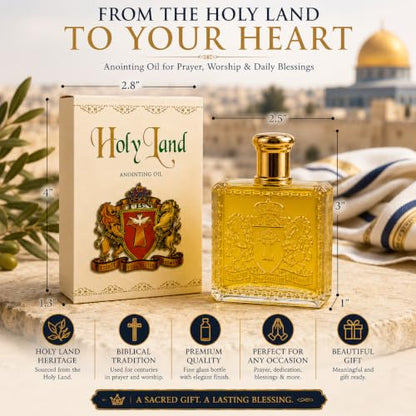 Holy Land Anointing Oil with Frankincense & Myrrh - 50ml (Pack of 2) - size: 1.7 Fl Oz (Pack of 2)